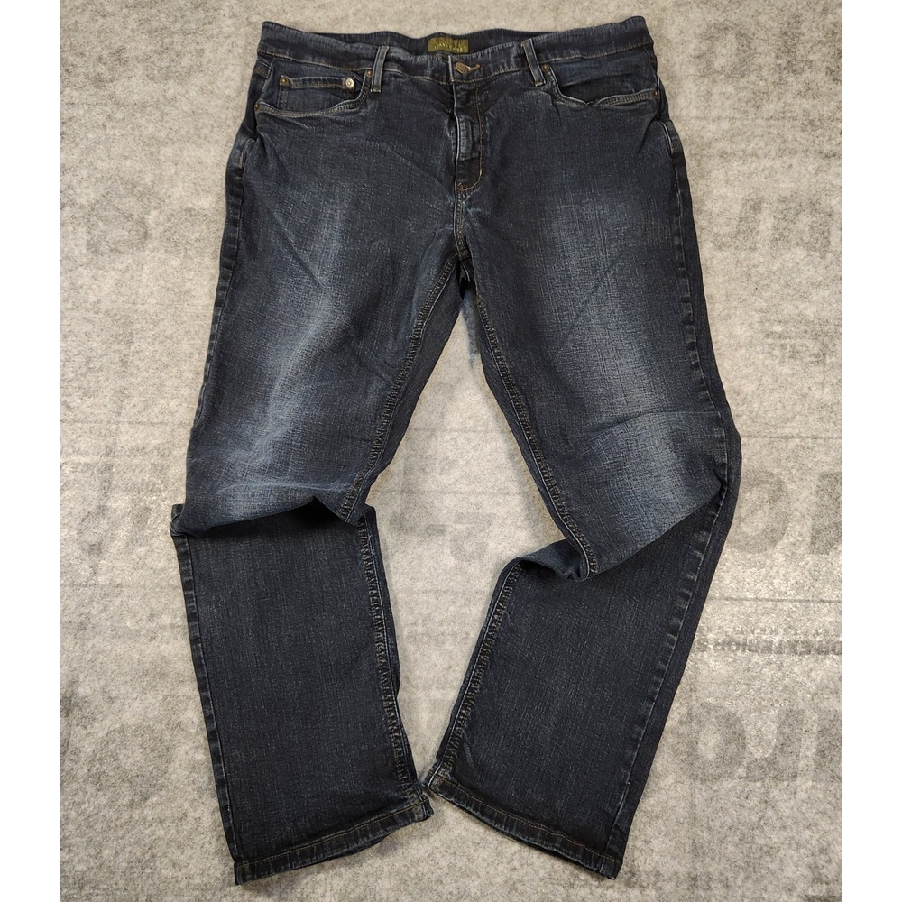 urban star mens jeans 40x31 Blue Demin Boot Cut Mid Rise Cotton blend stretch